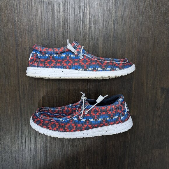 Hey Dude | Wally Sox Capitol Shoe | Unisex | Southwestern/Aztec Print - Picture 4 of 8